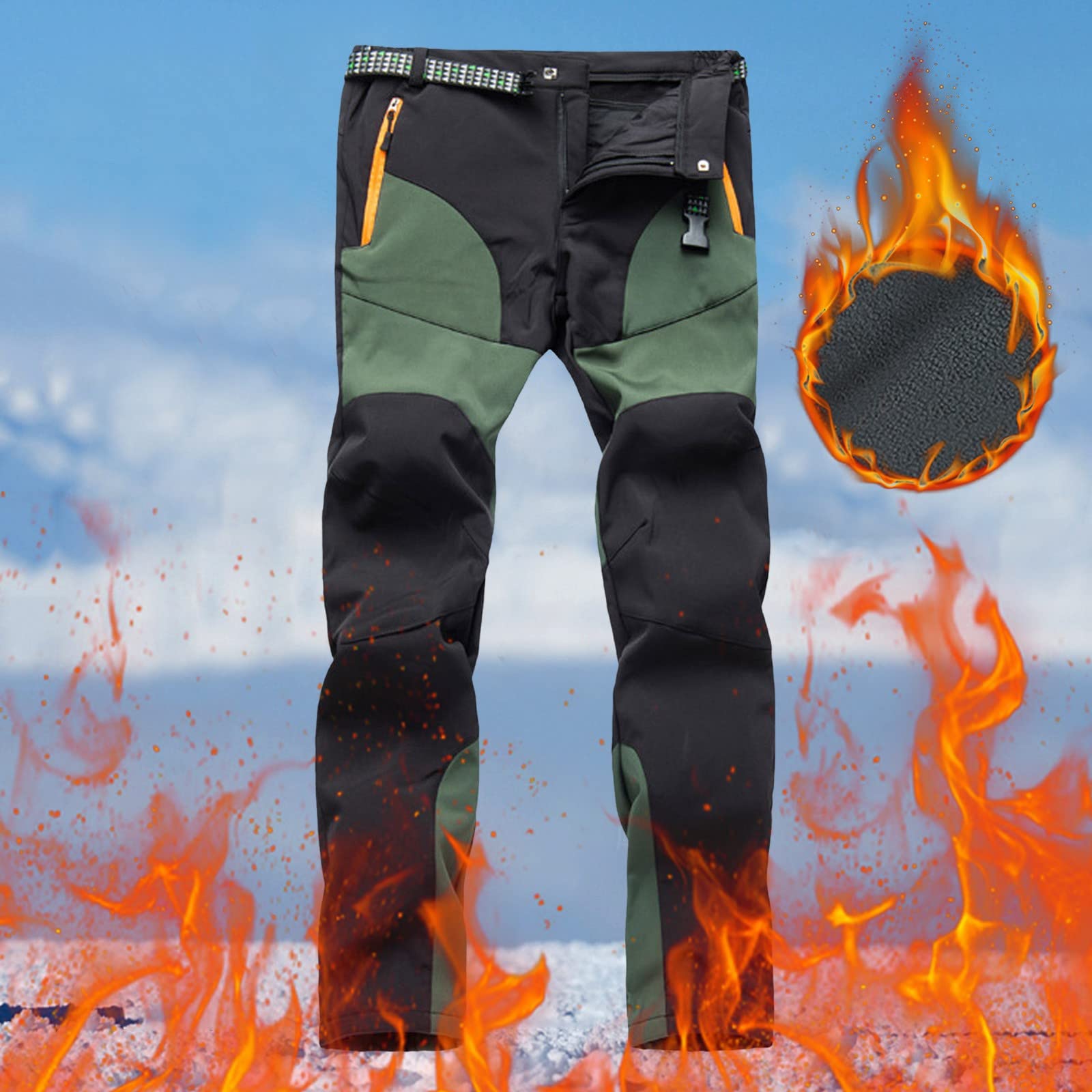 Pantalones de senderismo ligeros para hombre, pantalones de senderismo resistentes al viento, pantalones de senderismo ajustados al aire libre, pantalones cómodos y transpirables con cintura