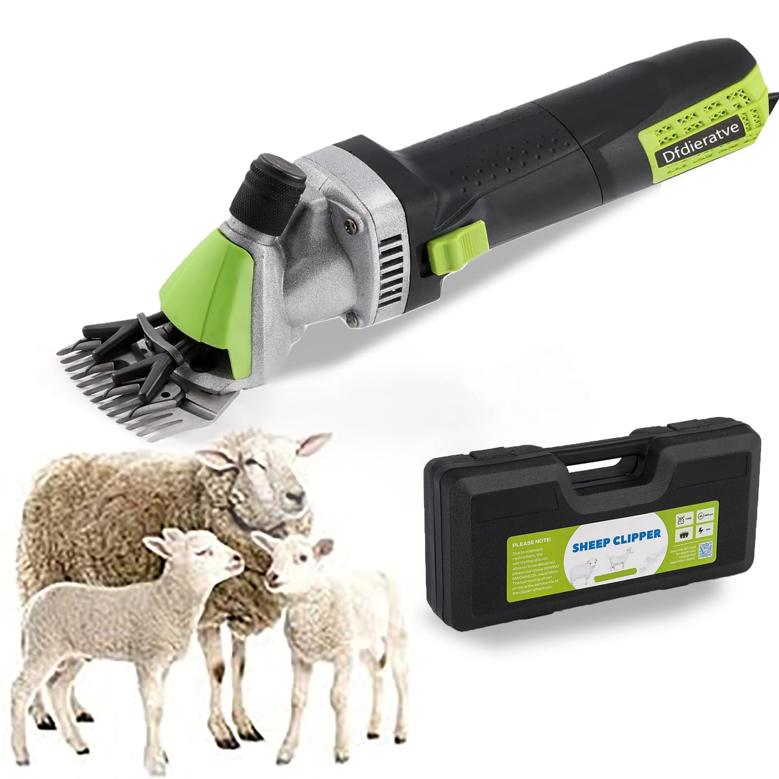 Forbici per Pecore 690W, Tosatrici per Pecore Elettriche Professionali, Kit per Toelettatura del Bestiame da Fattoria, Cesoie Elettriche per Impieghi Pesanti a 6 velocità,110V