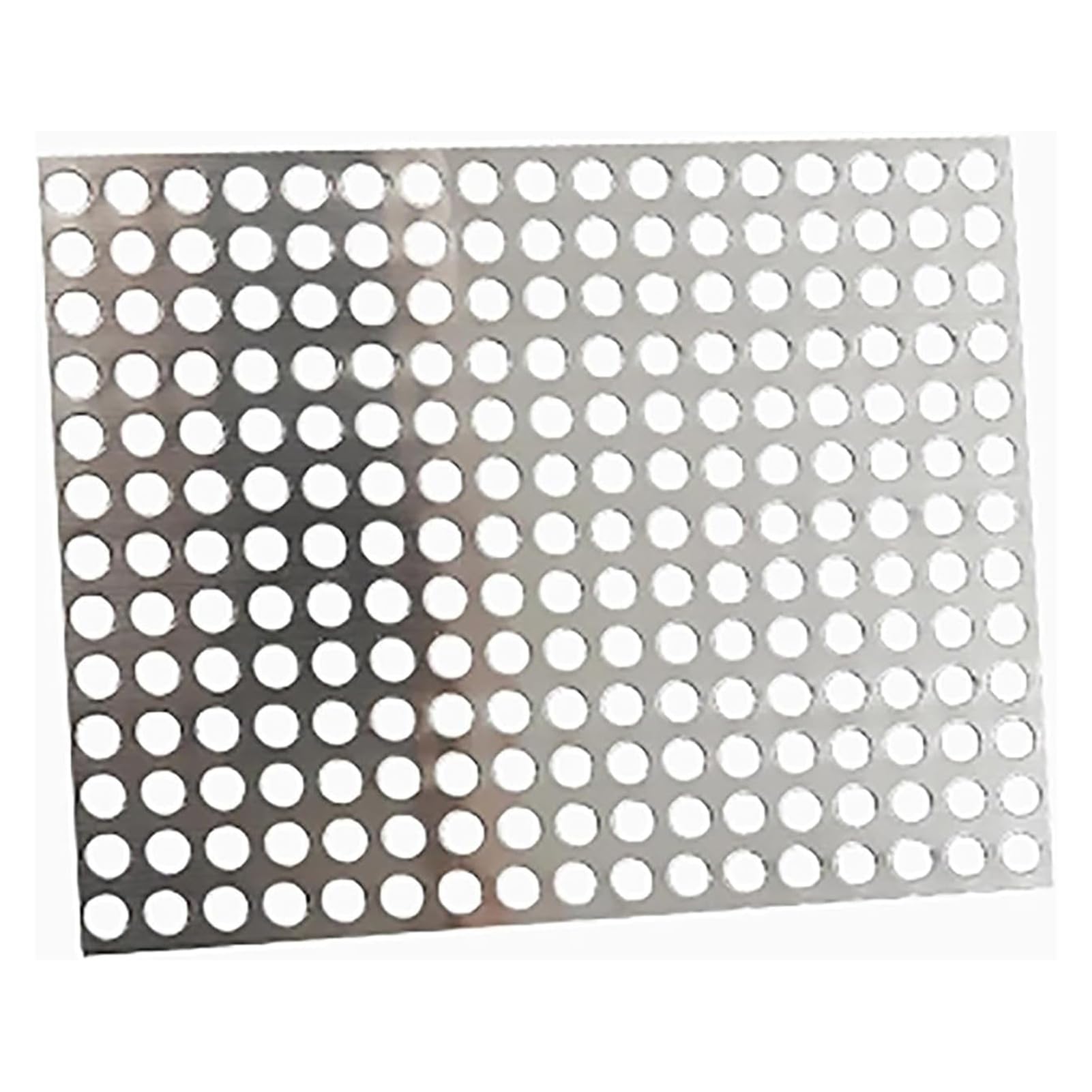 PULaif Perforated Sheet, Perforated 304 Stainless Steel Sheet Silver Multiple Sizes(6mm Mesh,20x20cm)