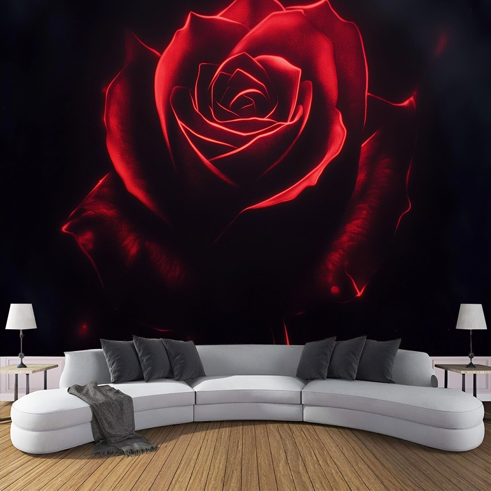 Poster géant mural salon et chambre enfant papier peint plante gothique 3D