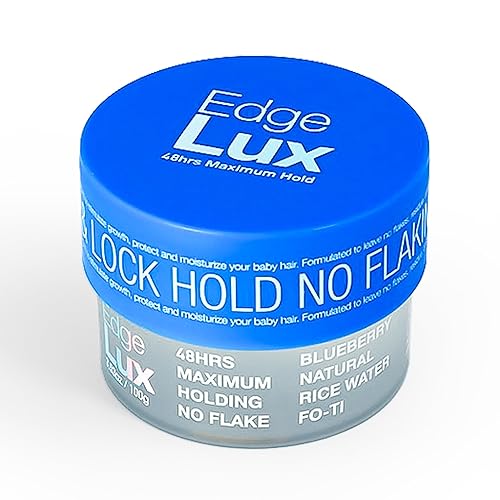 Edge Lux Edge Control Cera de 48 horas, retención máxima, sin descamación, ingredientes naturales perfumados, acondicionador, estilismador de gel