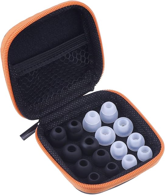 Replacement Eartips Earbuds Silicone Earpads Ear Tips Set for Powerbeats 2 Wireless with Earphone Carrying Case