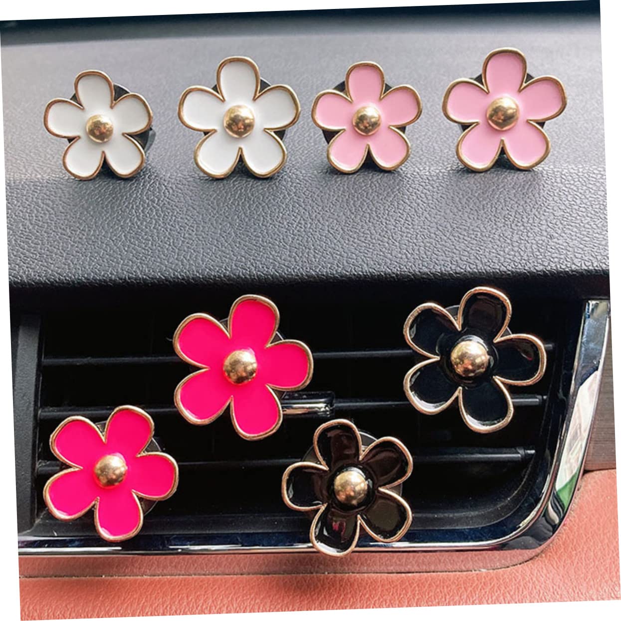 Anneome 18stücke Blumen Lüftung Clips Für Auto Dekorative Duft Clips Für Klimaanlage Kreatives Zubehör Für Autoinnenraum Sicher Und Langlebig Für Aromatherapie Und Persönliche