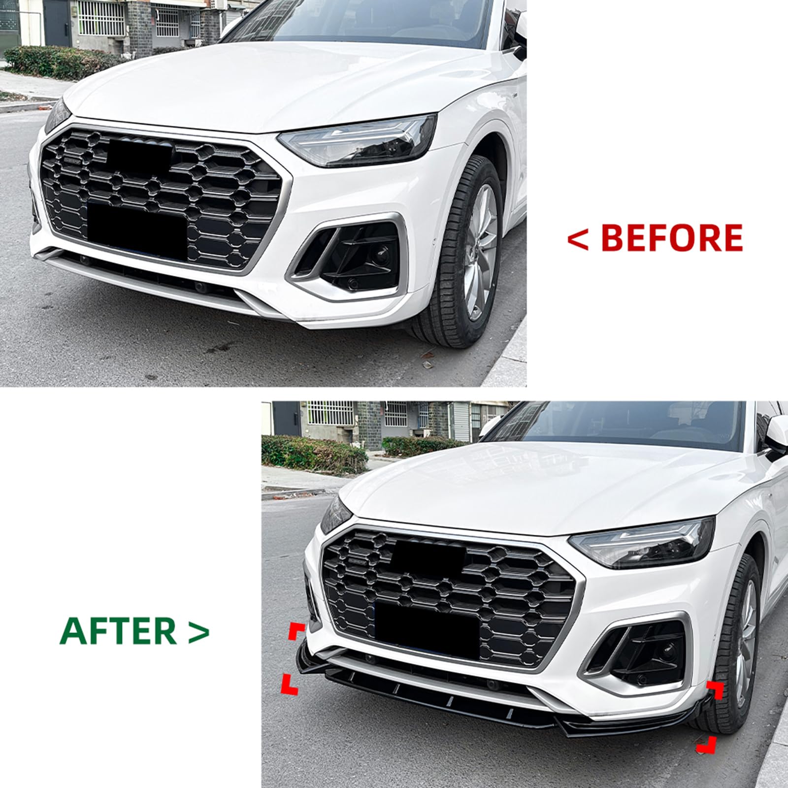 Kit spoiler labbro paraurti anteriore per Audi Q5 FY S Line 2021-2024