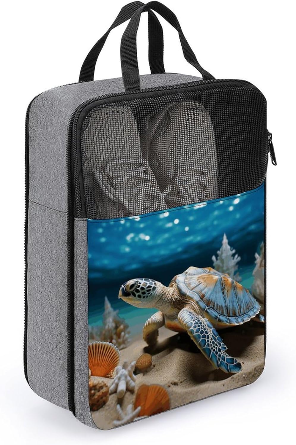Shoe Bag, Sea Conch Shell Starfish Turtle Printed Shoe Bag,storage Hanging Shoe Bag,bath Towel Storage Bag