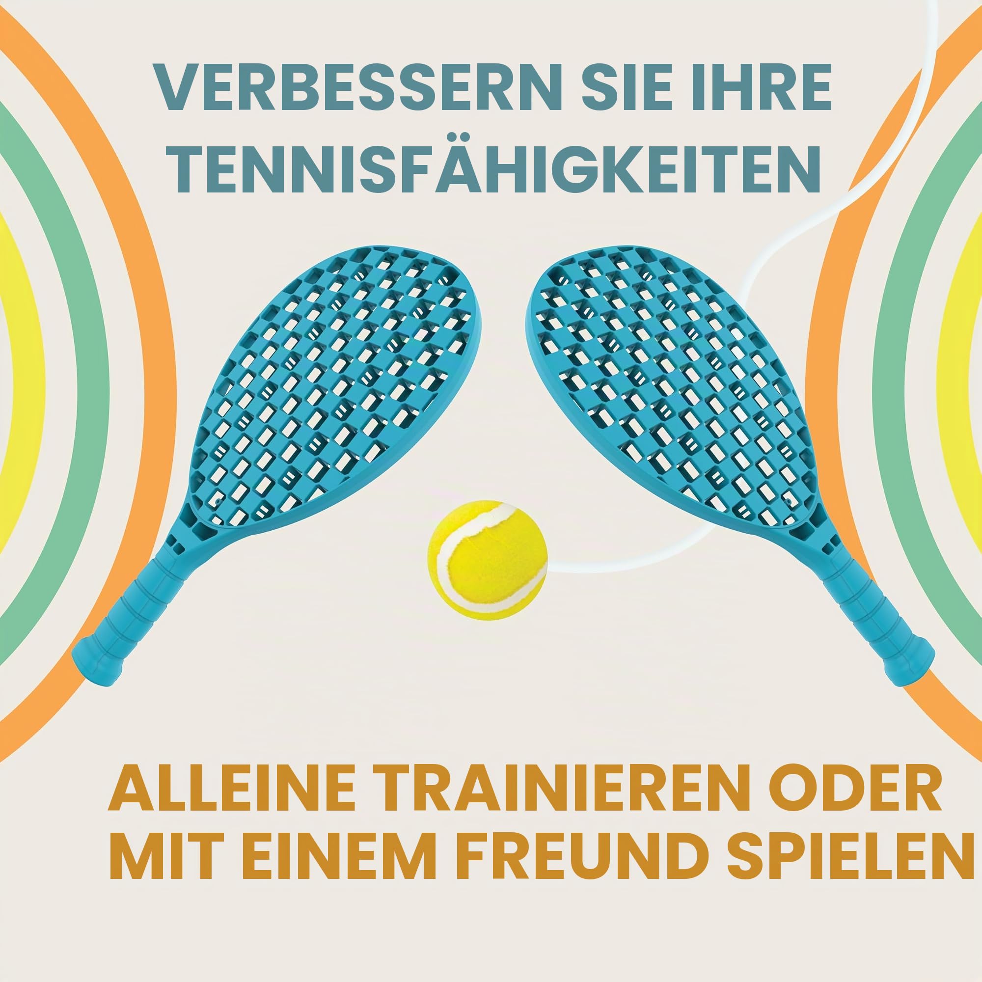 Mookie Activo Swing-Tennis-Trainer-Spiel für Kinder, Erwachsene und Familien – tragbares, langlebiges und lustiges Werkzeug zur Förderung der Hand-Augen-Koordination und Verbesserung der Reflexe für