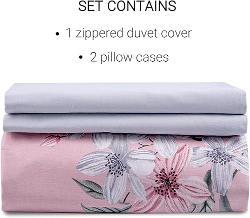 Miniatura 10 de Bahar Tekstil 100 Cotton Quilt Cover Bedding Set Callis Cotton Duvet Cover Set of 3 Lightweight Comforter Cover with Two Zippered Pillow Cases Queen