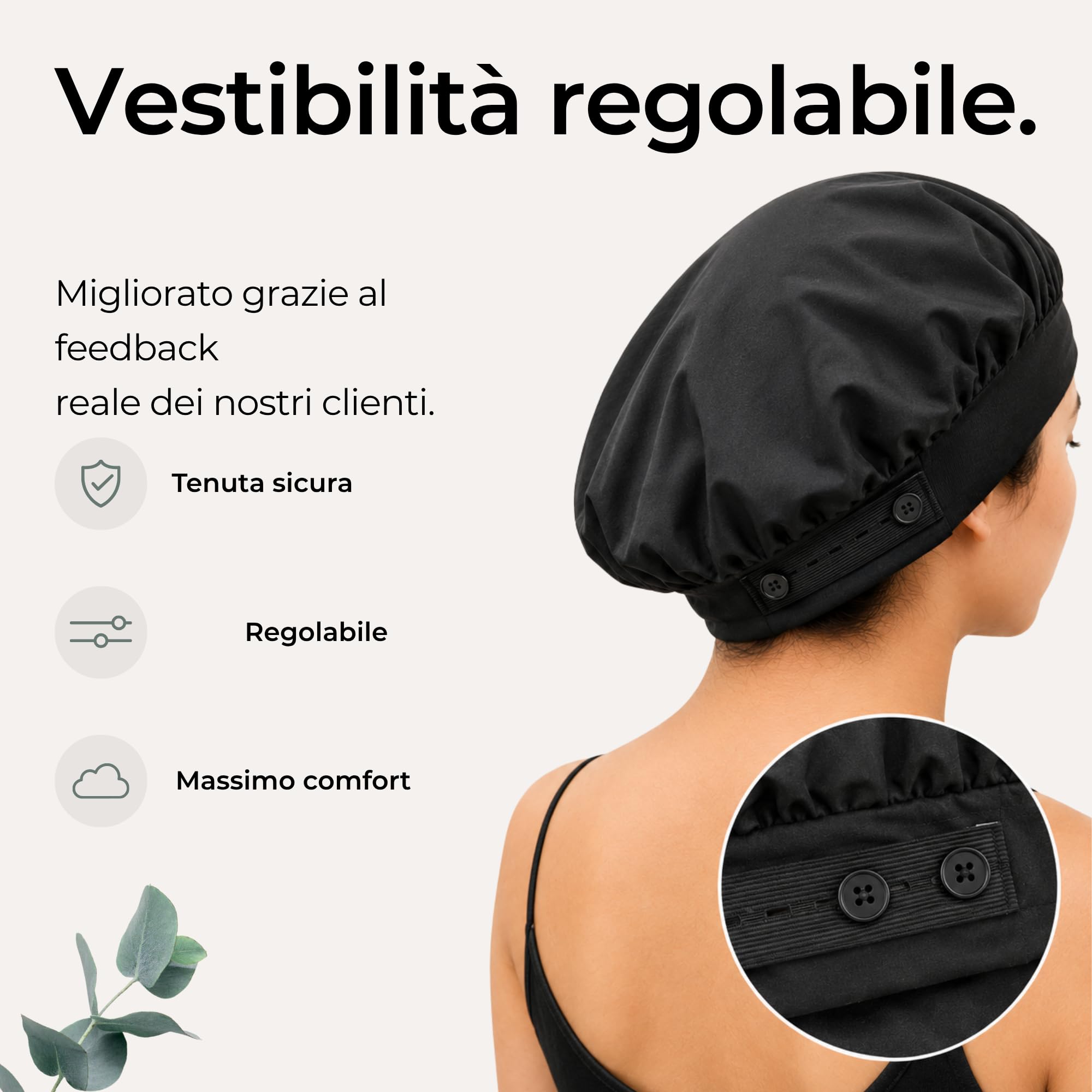 Bonnet - Cuffia per dormire in 100% seta naturale Tencel, traspirante, facile da pulire, in seta vegana per dormire, cappellino per dormire