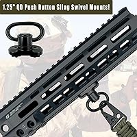 Vista 4 de VVAAGG Eslinga Paracord con almohadilla para el hombro y soporte de honda QD, honda QD de 2 puntos