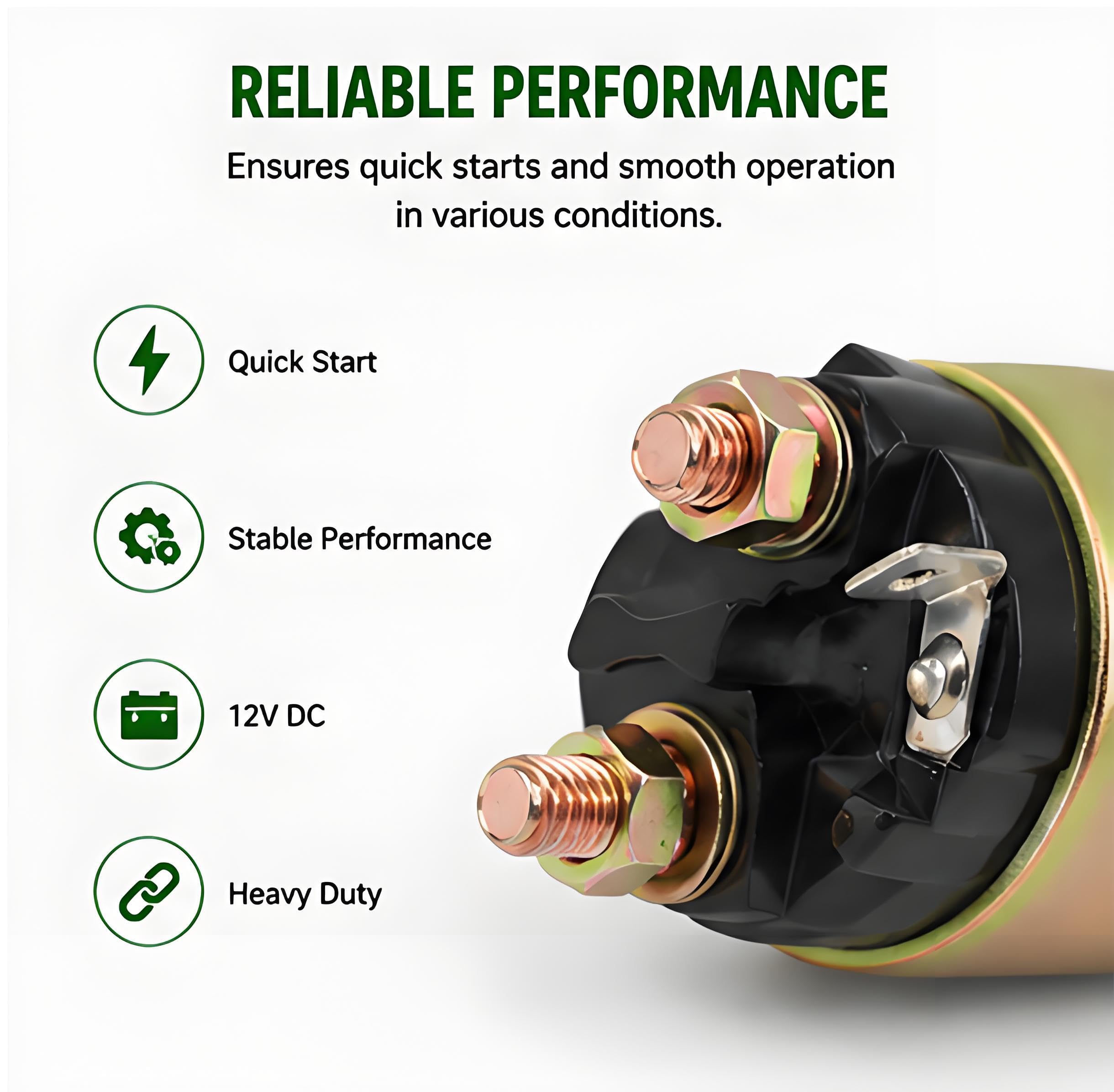 Solenoide de arranque AM102577 SS1680 28150-10020 28150-10021 28150-11710 245-52050 compatible con cortacésped Toyota John Deere Kawasaki Kohler