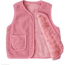 Baby Boys Girls Winter Vest Fleece Zip up Cute Soft Waistcoat Jackets