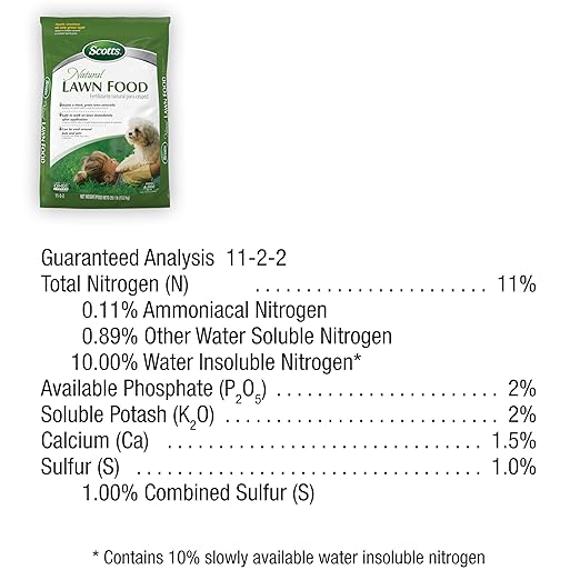 Fertilizante Scotts Natural Lawn Food para Césped, 29.1 lbs miniatura 2