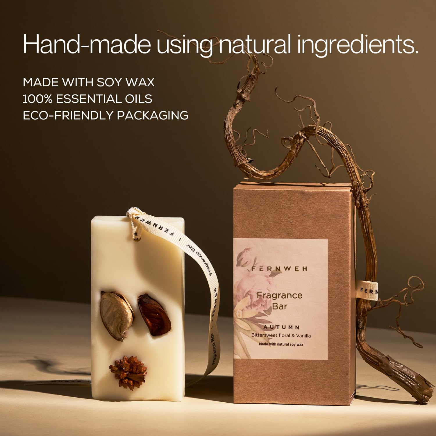 Fernweh Fragrance Bar | Premium Air Freshener Bar & Scented Sachet for Home, Closets, Cupboards, Wardrobe, Drawers, Shoe Racks | Vanilla, Woody, Warm Scented Soy Wax Tablet 3