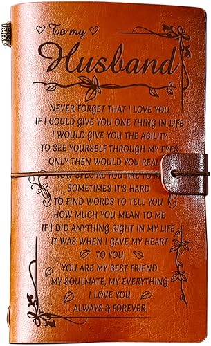 "To My Husband" Leather Journal - Painting Gifts For Husband
