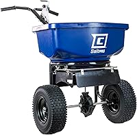 Chapin 88300B 80 lb SaltPro Walk-Behind Ice Melt Spreader - Contractor Grade, Spiked Auger, 12" Tires, Weather-Resistant