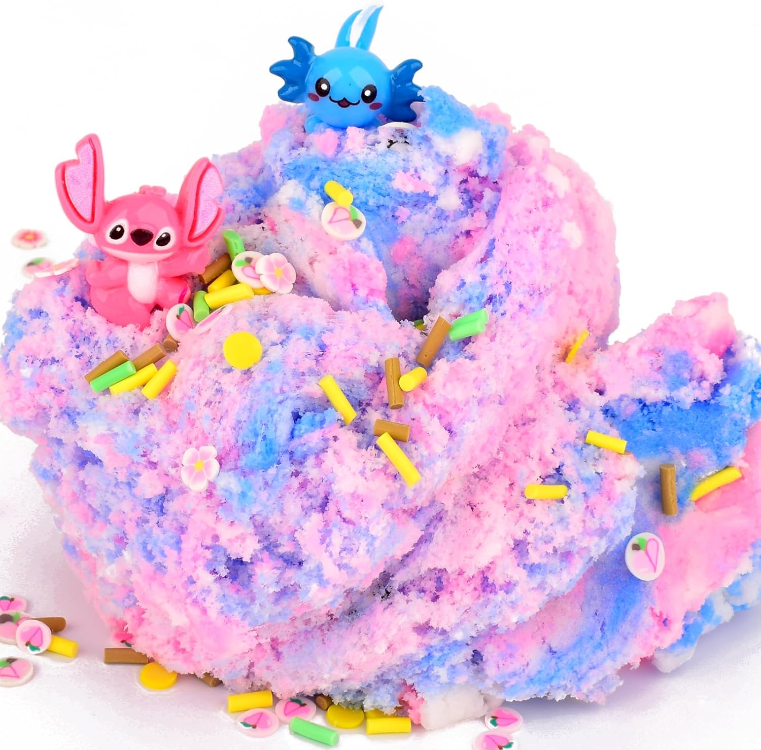 2 Pack Cloud Slime Kit for Kids Party Favors, Premade Dual Colors Soft Snow Slime, DIY Toy Gifts for Boys Girls 5 6 7 8 9 10(100ML Each)