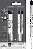 Vista 12 de Parker Quink Flow - Recambios de tinta para bolígrafo, punta media, color azul, 3