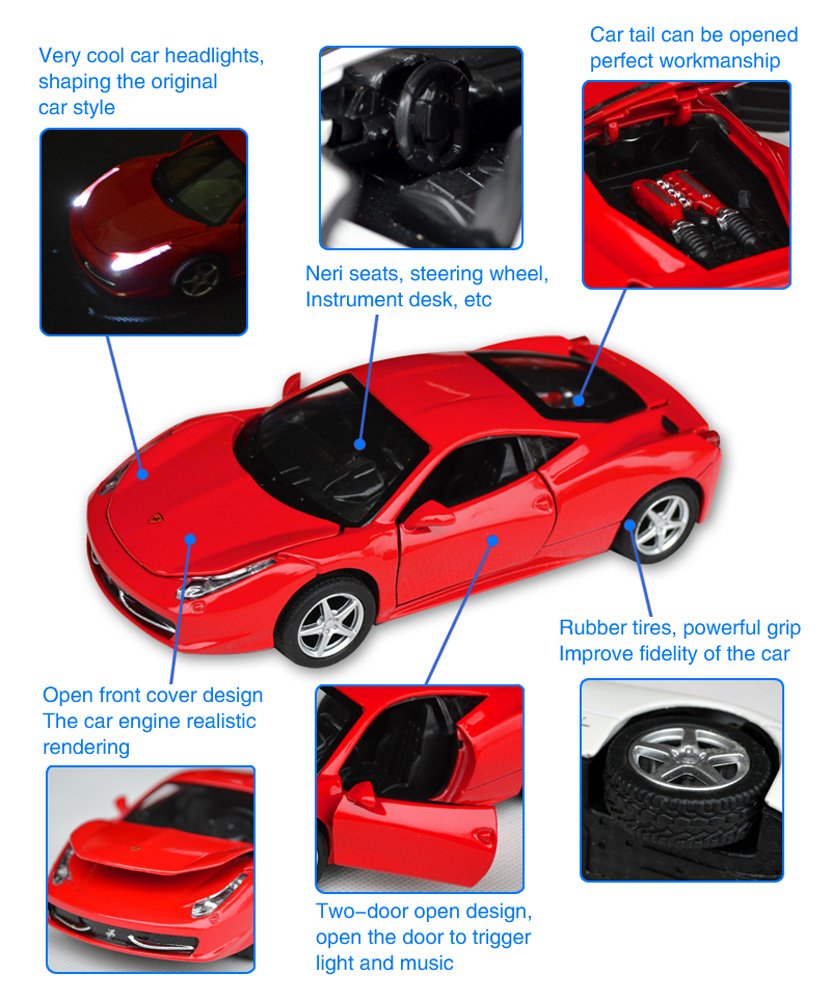 Amazon | (Ferrari Red) - Tianmei Ferrari 458 Italia Supercar