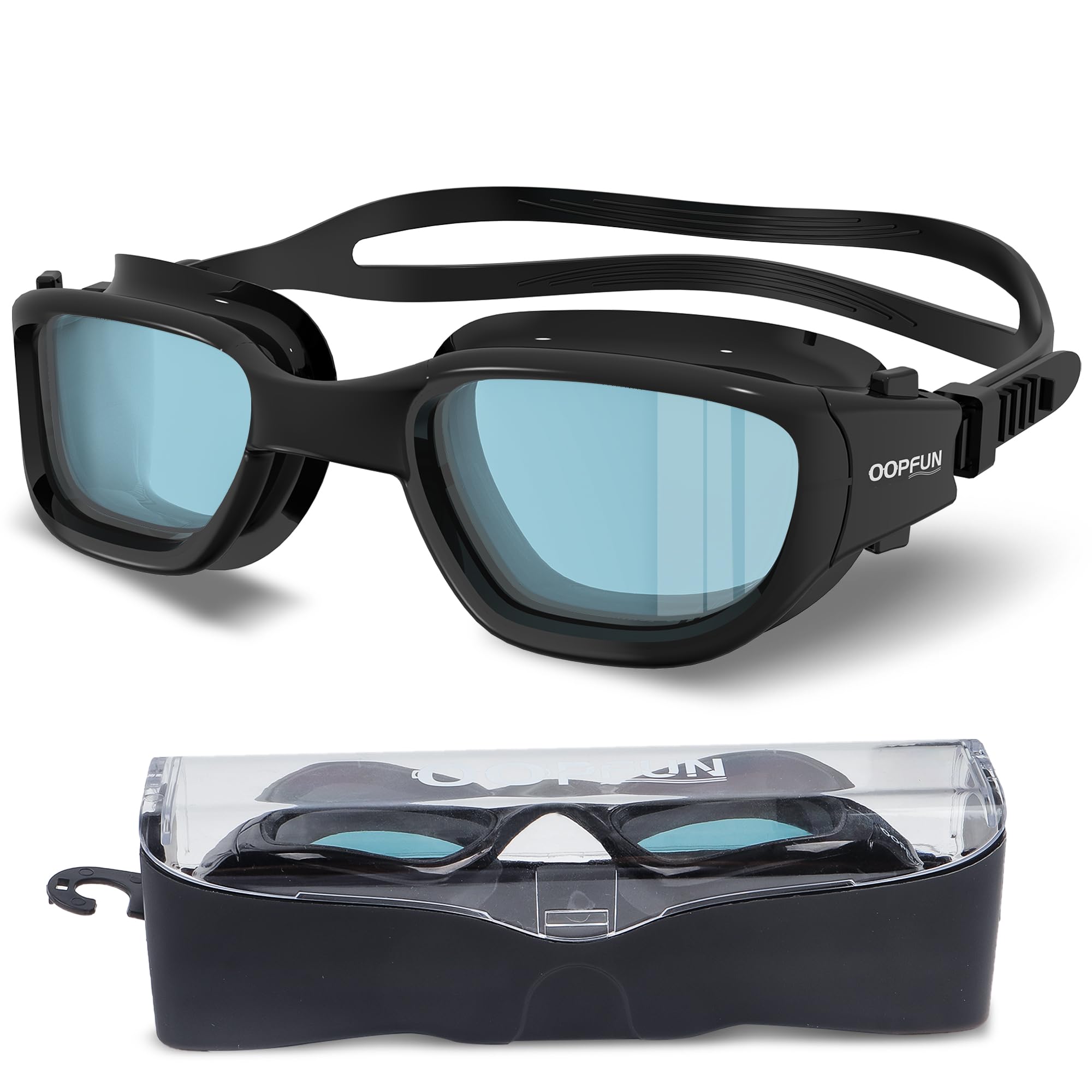 OOPFUN Swimming Goggles Adult Swim Goggles for Men Women Anti Fog Anti UV No Leakage Clear Vision