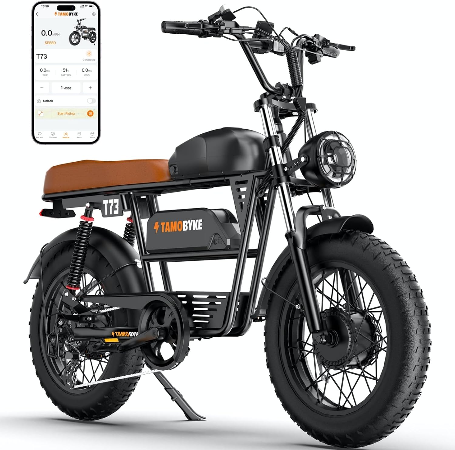 T73 Moped Style Electric Bike