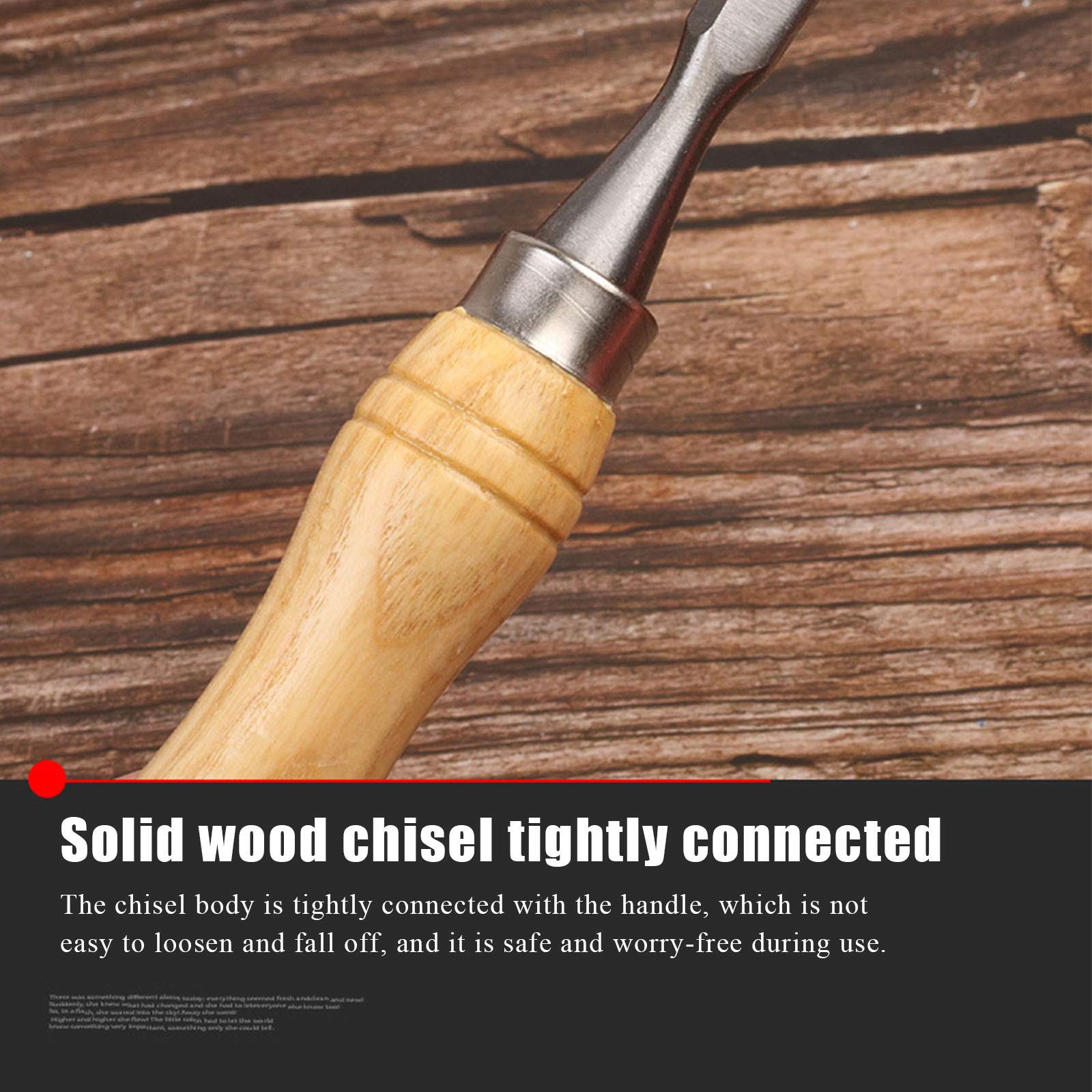 Del mismo tamaño de madera tallando las herramientas conjunto de 12 con la caja de madera - Formones Cinceles Cuchillo de trinchar para principiantes, aficionados y profesionales