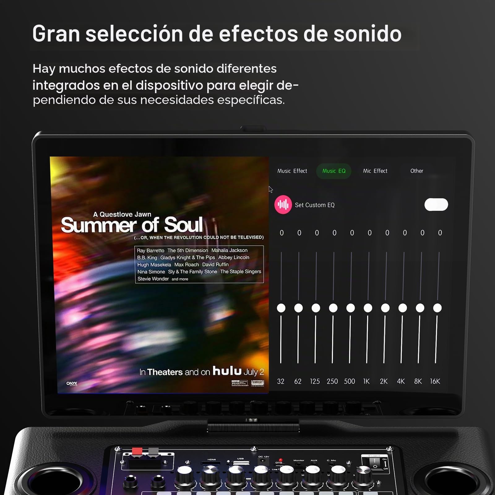 Máquina de Karaoke Inteligente con Tableta de 14 Pulgadas, Pantalla y visualización de Letras, Altavoz Profesional para Karaoke, 2 micrófonos inalámbricos, Altavoz Bluetooth, WiFi/HDMI/Luces LED