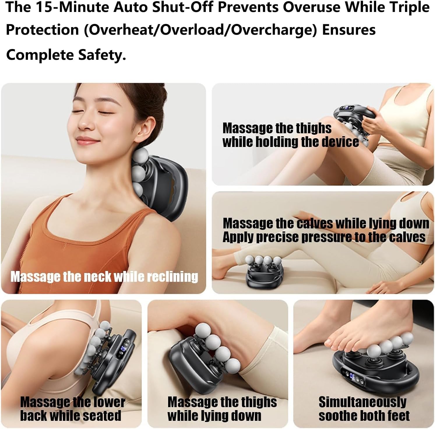 16 Head Massage Gun Deep Tissue - Handheld Percussion Muscle Massager with 16 Massage Heads, High Power Quiet Muscle Massage Gun Portable for Back, Neck, Shoulder, Legs - Image 5