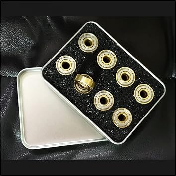 Bearings 16 Pieces Golden Bearing, 7 Beads 608 608z Bearings for FSK Slalom Inline Speed Skates Skating Shoes Color 16 Bearings