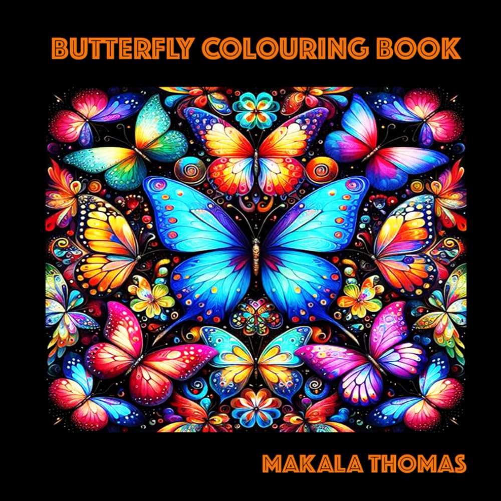 Unique Butterfly Colouring Book (Colouring Books by Makala Thomas)