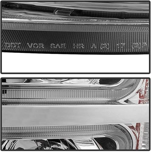 Miniatura 4 de ACANII - Para Chevy Silverado 2007-2013 1500 2500 3500 Cromo LED Tubo Proyector Faros Faros Par Par Izquierdo+Derecho