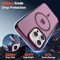 Vista 1167 de SUPFINE Funda magnética para iPhone 11 (compatible con MagSafe) (protección contra caídas de grado militar), translúcida mate a prueba de golpes