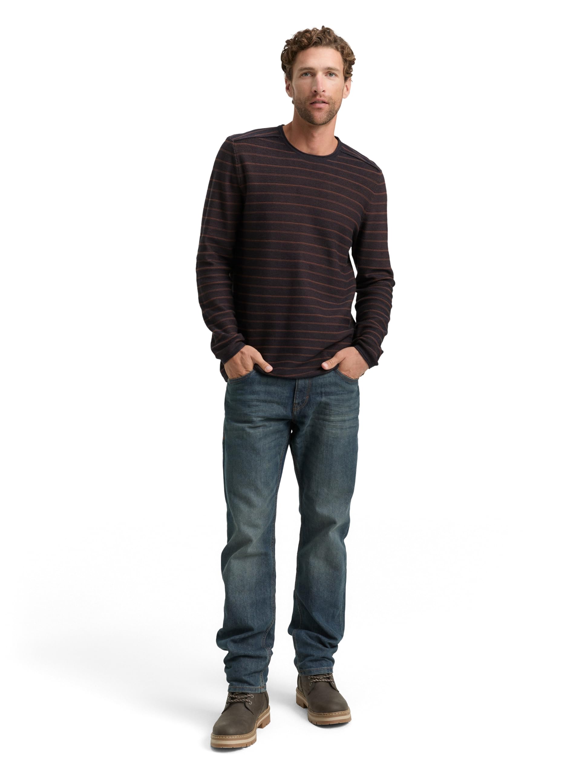TOM TAILOR Herren Strickpullover mit Rundhalsausschnitt