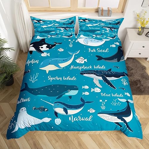 Miniatura 25 de Juego de funda de edredón de olas oceánicas, tamaño Queen, brújula retro faro, velero, juego de ropa de cama náutica para mujeres, hombres y niños,