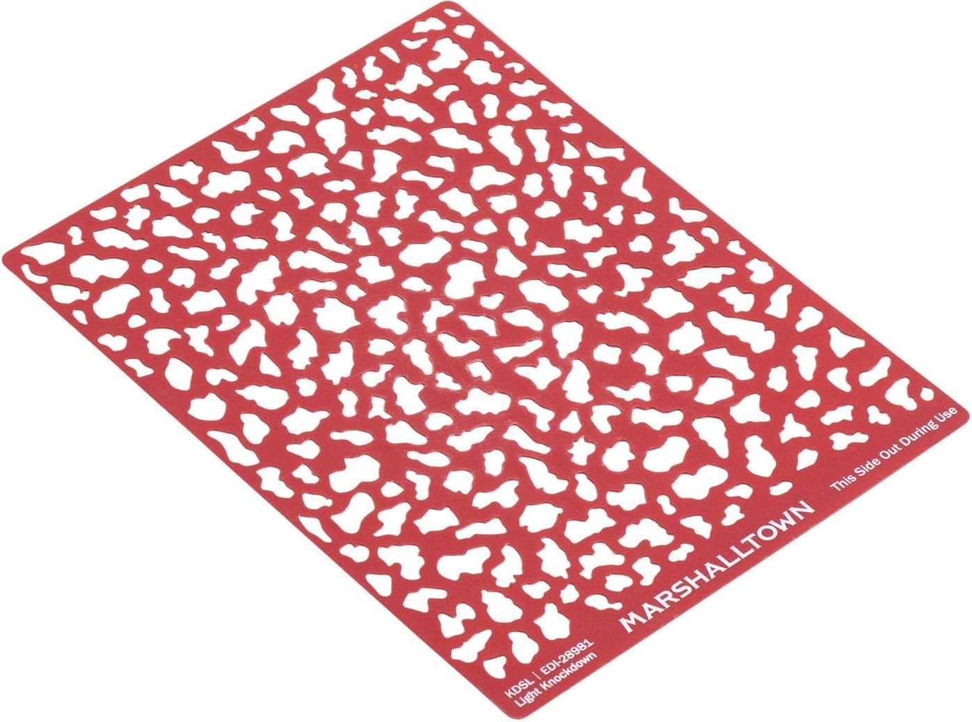 MARSHALLTOWN Knockdown Texture Stencil, Light, Reusable Drywall Tool | 8 x 10.5 Inch, Reusable Drywall Stencil, Light Knockdown Texture, Wall and Ceiling Repair, KDSL