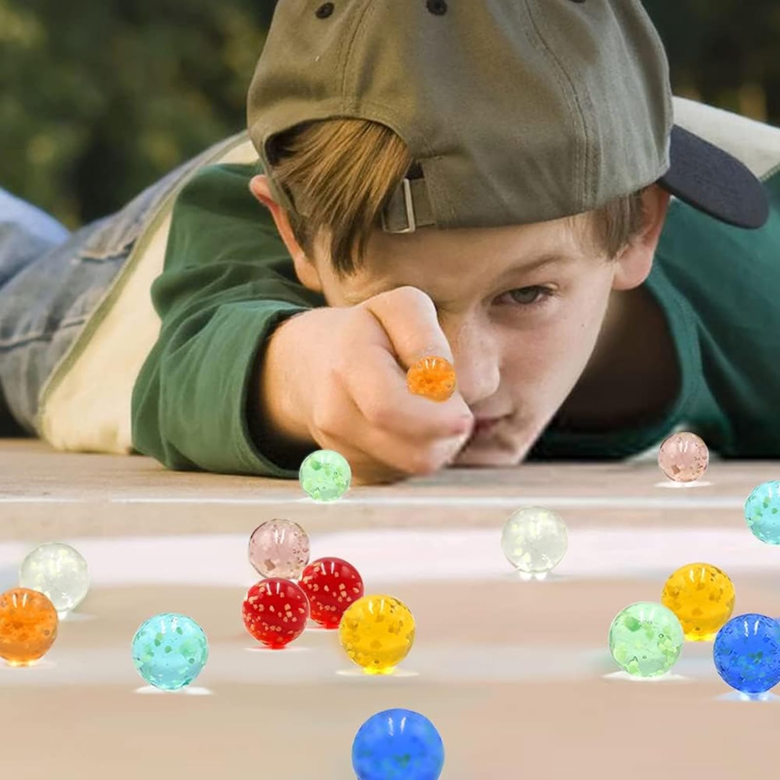 Lot De 50 Billes En Verre Lumineuses - Phosphorescentes, 10 Couleurs - Jeu Pour Enfants, Décoration Maison
