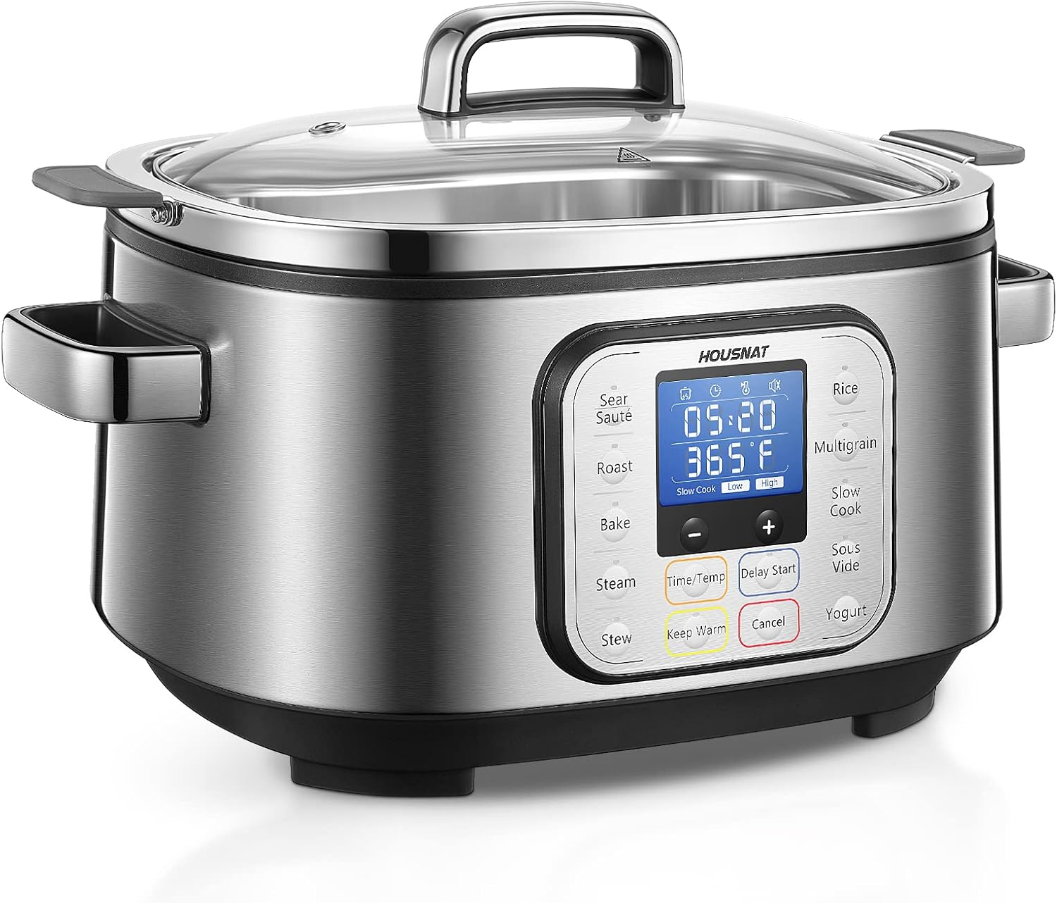 Slow Cooker, HOUSNAT 10 in 1 Programmable Cooker, 6Qt