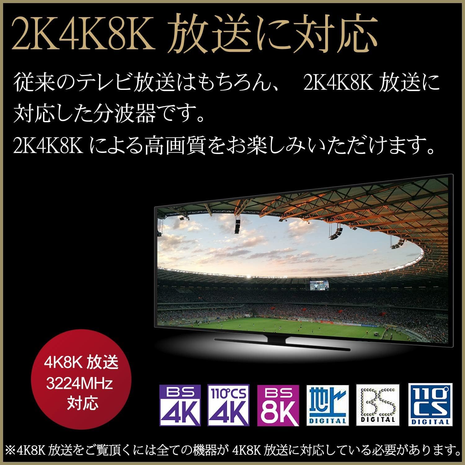 Amazon | F-Factory 分波器 アンテナ分波器 4K8K(3224MHz)/BS.CS/地