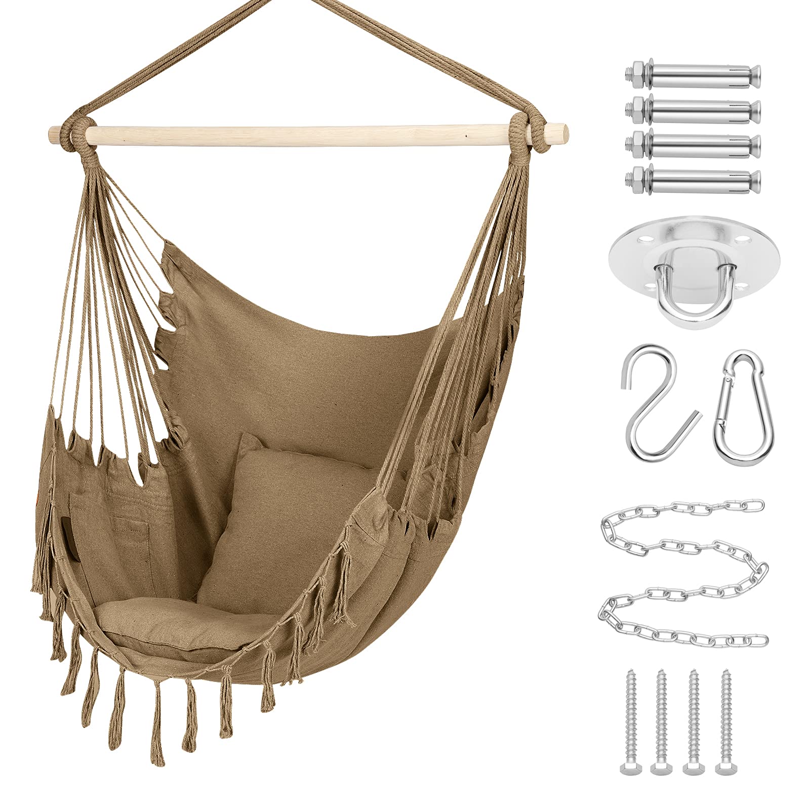 Buy Voyagge Hammock Hanging Chair Macrame Hanging Chair for Porch and