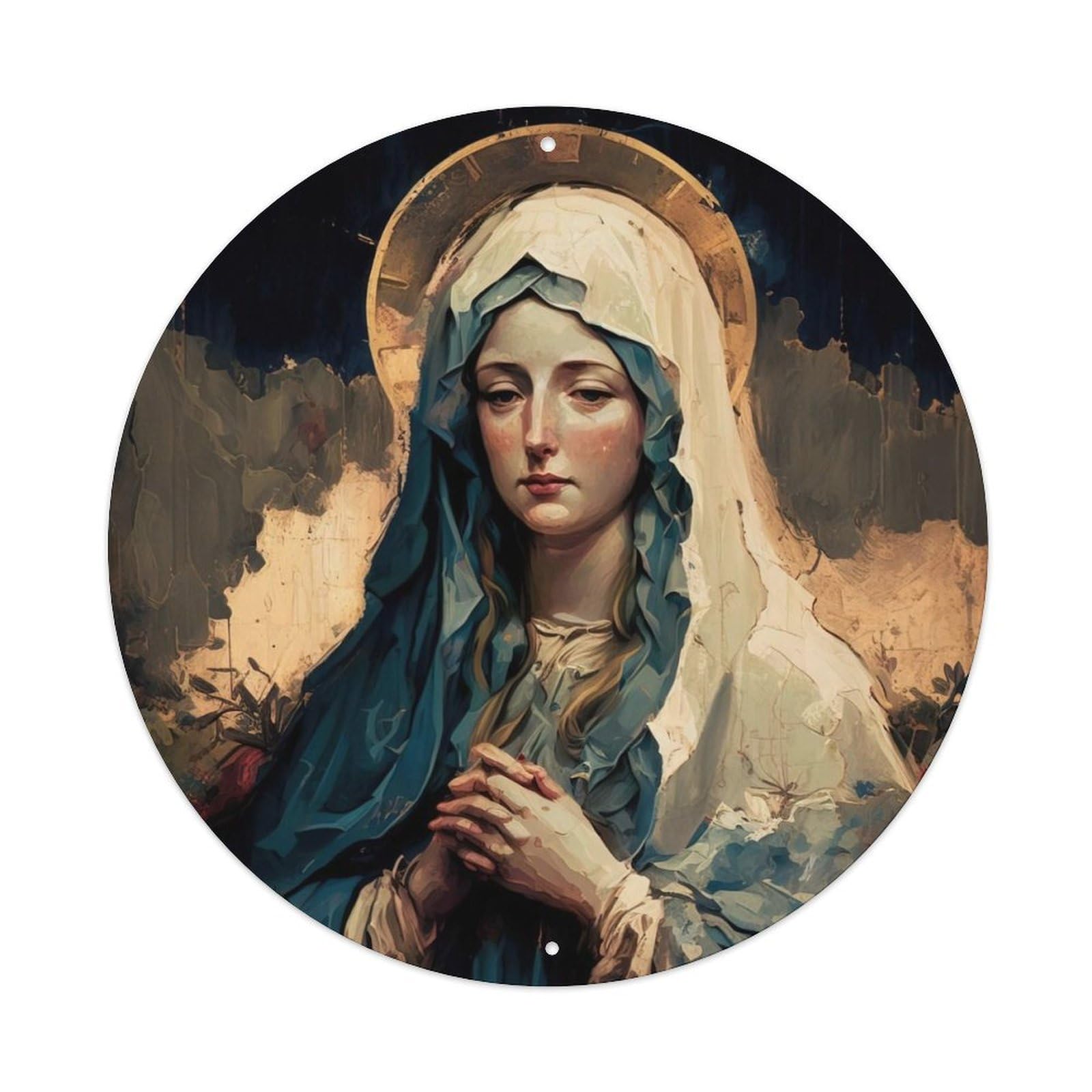 Religious The Great Virgin Mary Metal Tin Sign