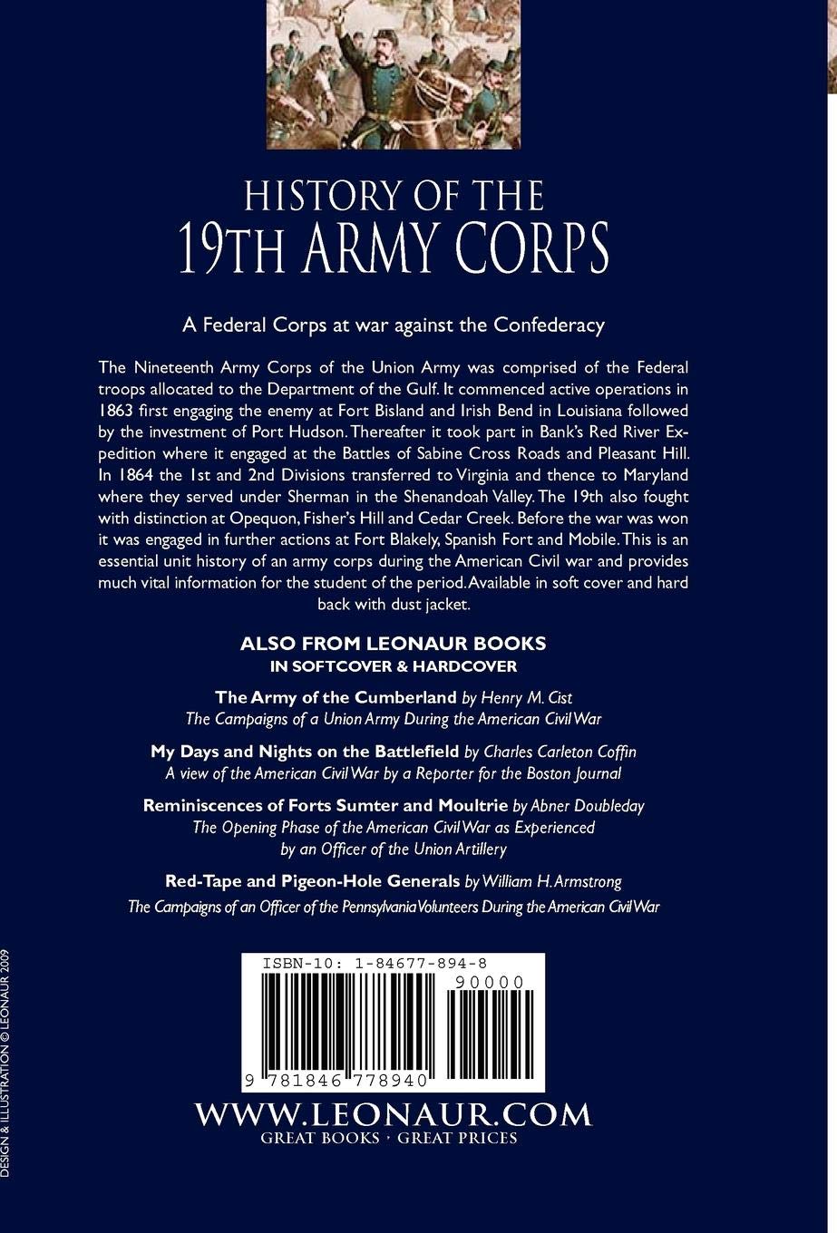 History of the 19th Army Corps of the Union Army During the American Civil War