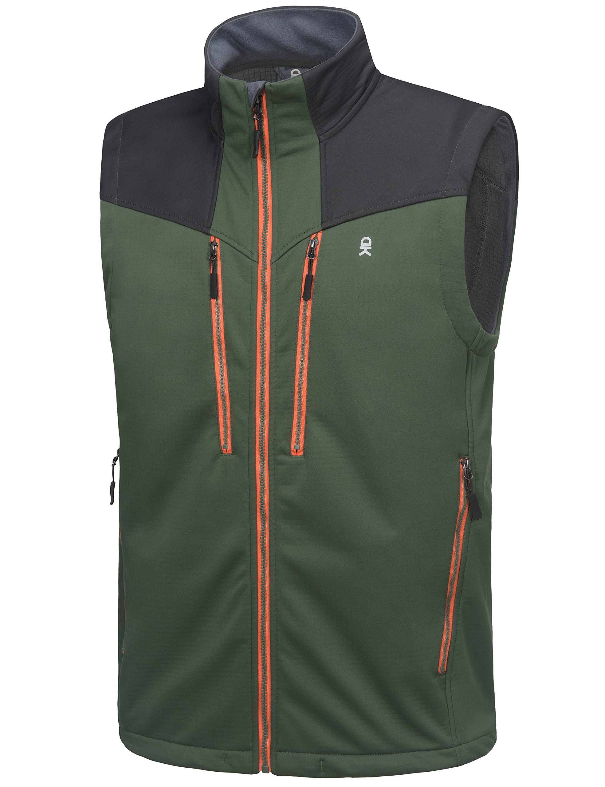 Little Donkey Andy Men's Lightweight Fleece Lined Outdoor Vests Windproof Sleeveless Jackets for Hiking Travel Golf