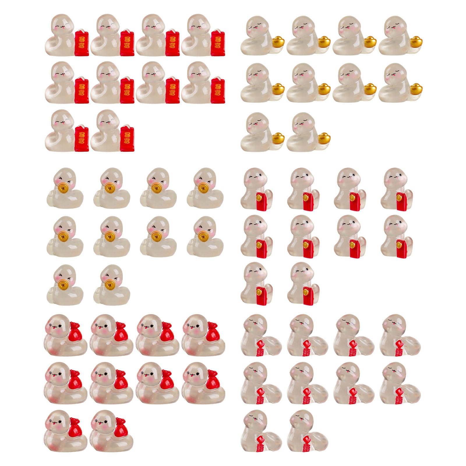Gammaeon 100Pcs Mini Animali in Resina, Carino Mini Lucido Miniatura Resina Figurine Pesci Rossi Figurine Accessori Da Giardino In Miniatura Decorazioni Pesci Rossi Fata Accessori
