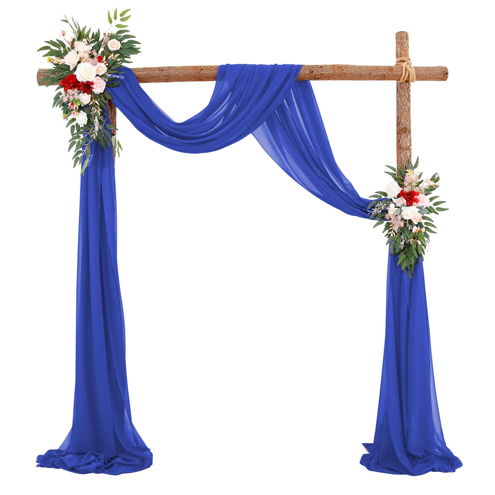 HUHJYUGE Lot de 1 Mariage Arche Tenture, Voilage Tulle Suspendue Violet Drapés en Mousseline Elastique pour Décoration de Mariage, Toile de Fond, Rideau de Gaze (7 400cm)