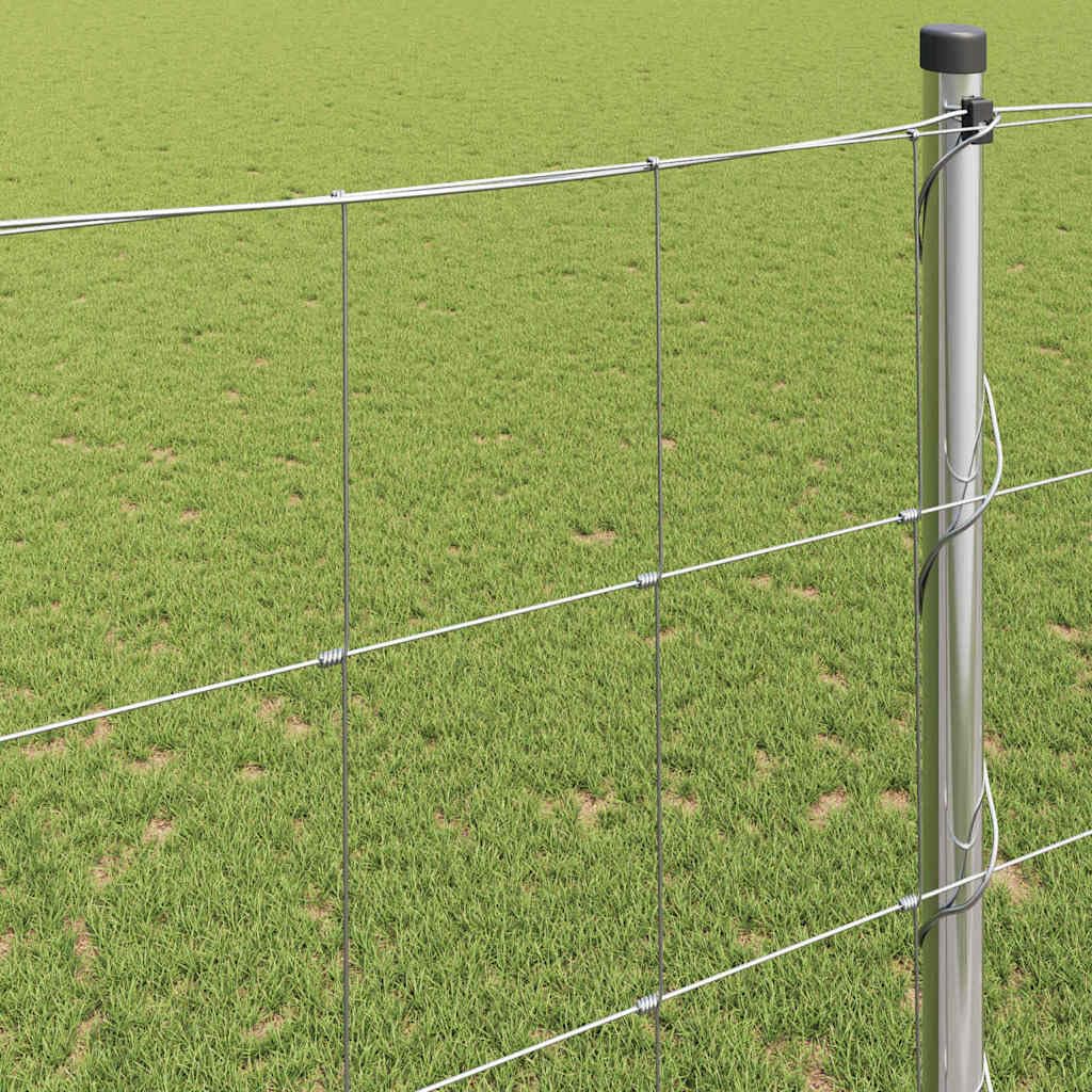 Ogrodzenie dzikiej zwierzyny leśnej, szare, 1,5 x 10 m, stal, wytrzymały płot ogrodowy, nowoczesny design, trwała kratka do ogrodu i na taras, ochrona roślin i drobiu