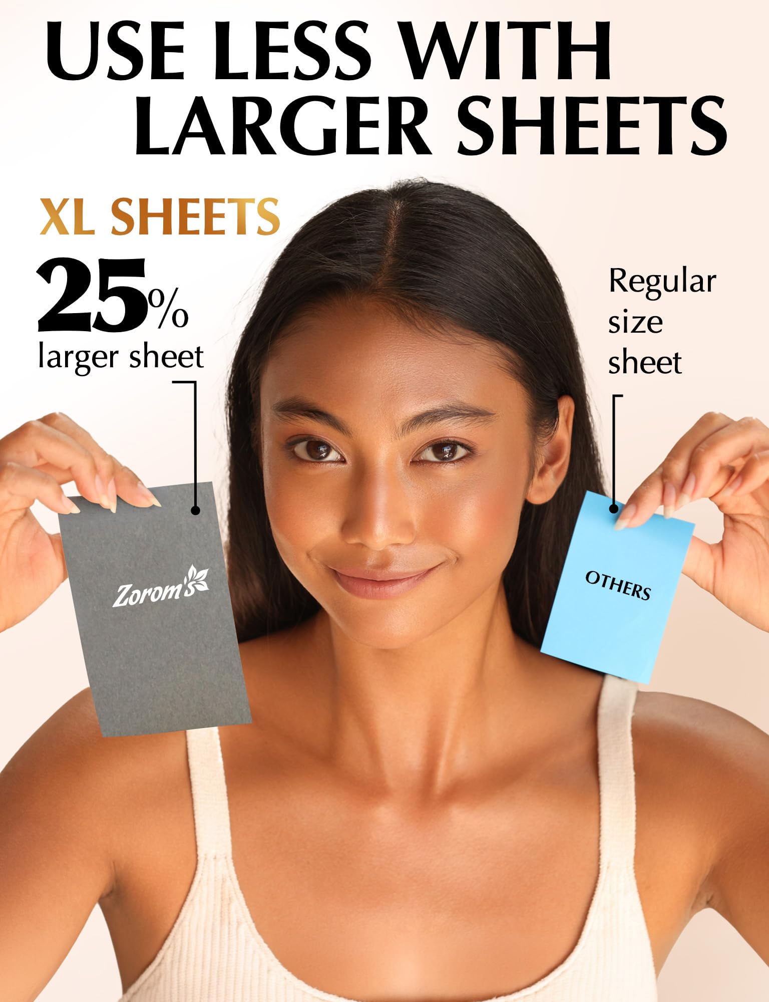 Lot de 300 feuilles de charbon de bambou naturel pour le visage, 25% plus grandes, 300 feuilles absorbantes pour huile faciale, distribution facile du papier buvard