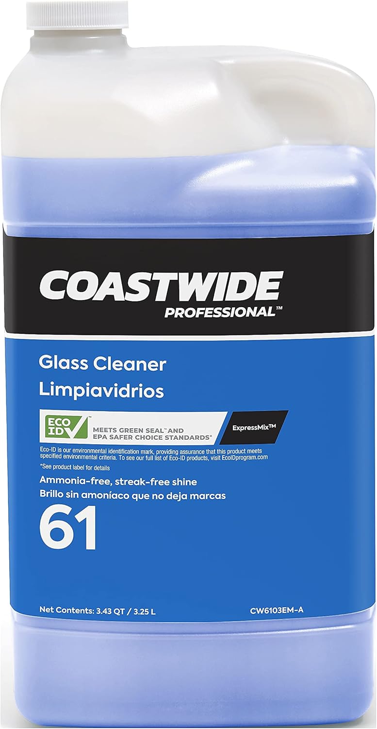 Coastwide Professional Glass Cleaner 61 Concentrate for ExpressMix, 3.25L, 2/Carton