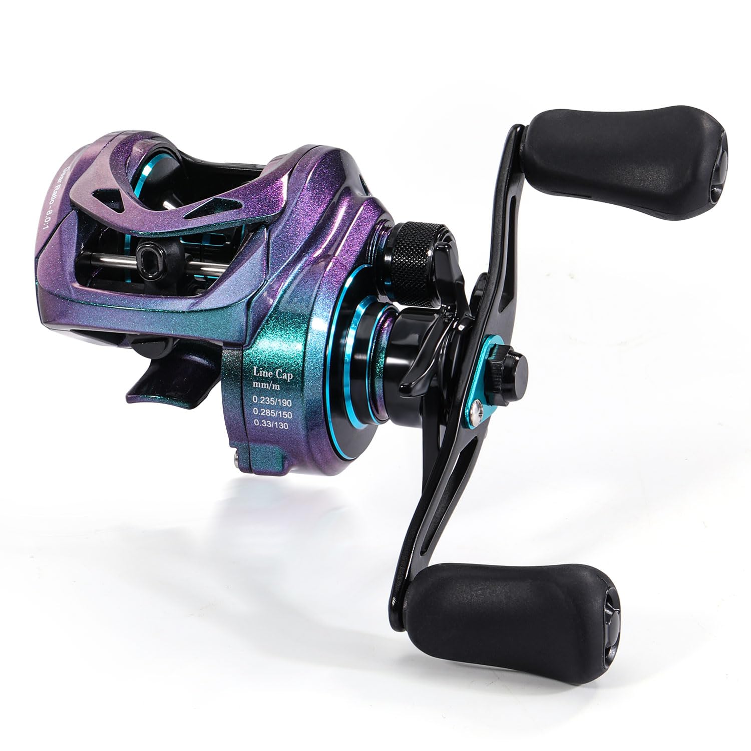 Sougayilang MAX Baitcasting Reel 8.0:1 High Speed Gear Ratio Fishing Reel 18LB Carbon Fiber Drag Baitcaster Reels with Magnetic Braking System for Saltwater Freshwater Fishing-CSL