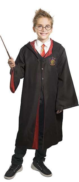 Ciao - Harry Potter Deluxe disfraz niño original (Talla 9-11 años) con emblema bordado y varita