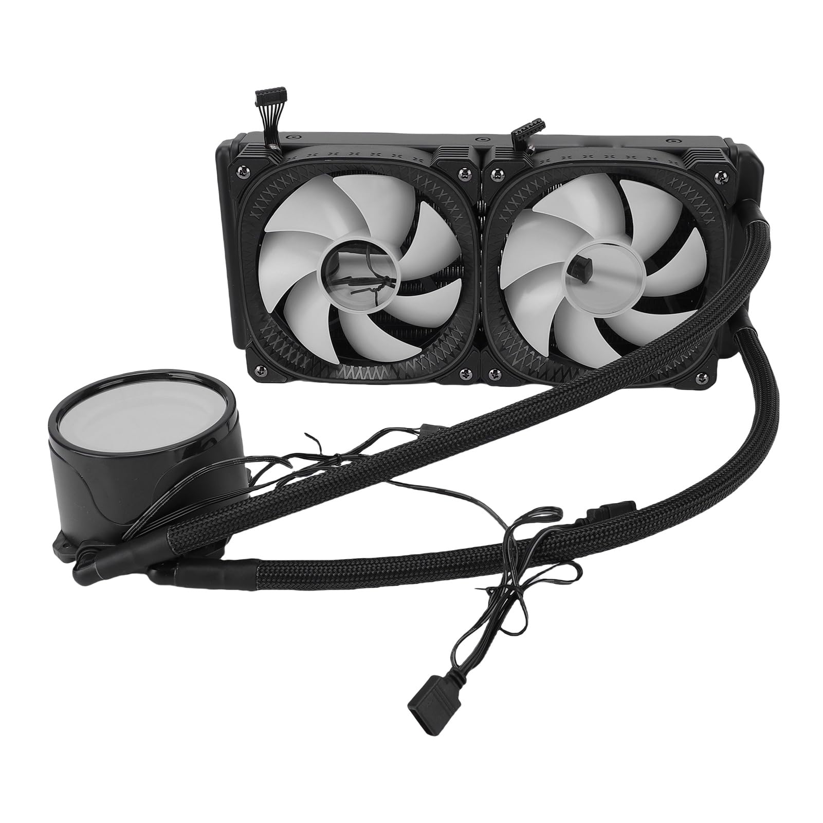Fockety Raffreddatore CPU a Liquido ARGB, di Raffreddamento a Liquido AIO da 240 Mm con Schermo LCD da 2,2 Pollici Display della Temperatura Doppie Ventole PWM Funzionamento Silenzioso Tecnologia a