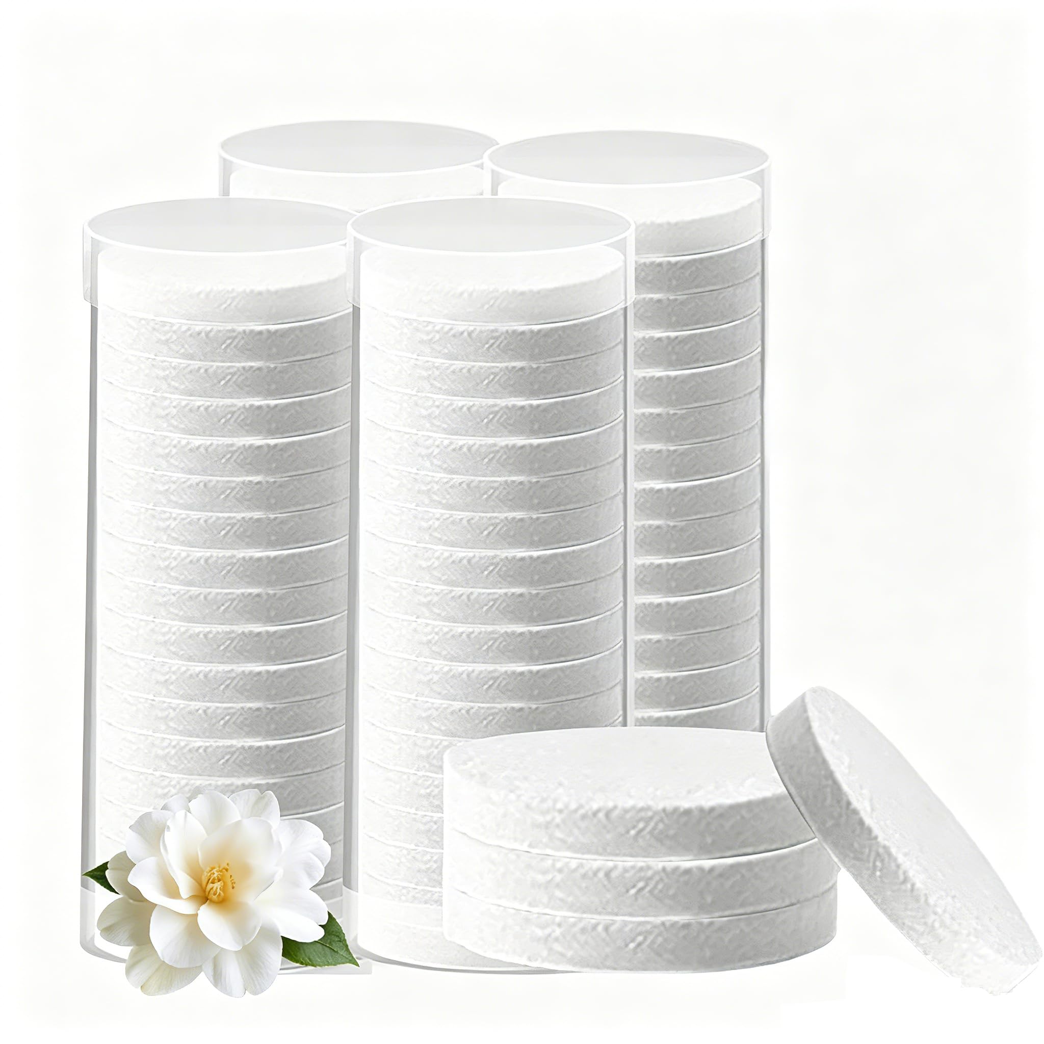 Clickovia 80Pcs Cotton Compressed Towels, Hot Face Towel Dispenser Accessories, Auto Compresse Towel Warmer Heater Machine, For Spa Home Salon（Only 80 Compressed Towels）